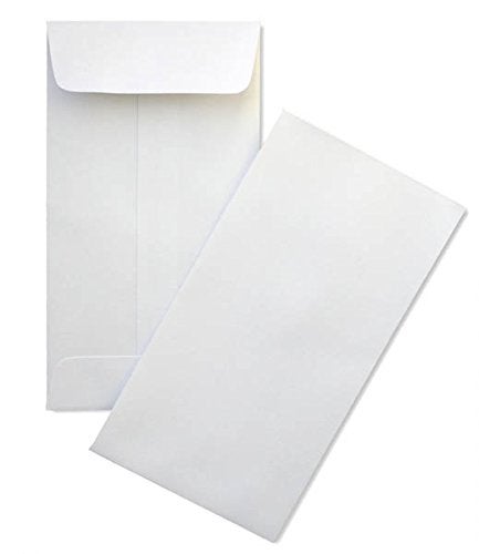500 Minas Envelope #3 White Coin & Small Parts Envelopes  2 1/2 x 4 1/4""  24lb. White  Gum Flap  500/Box